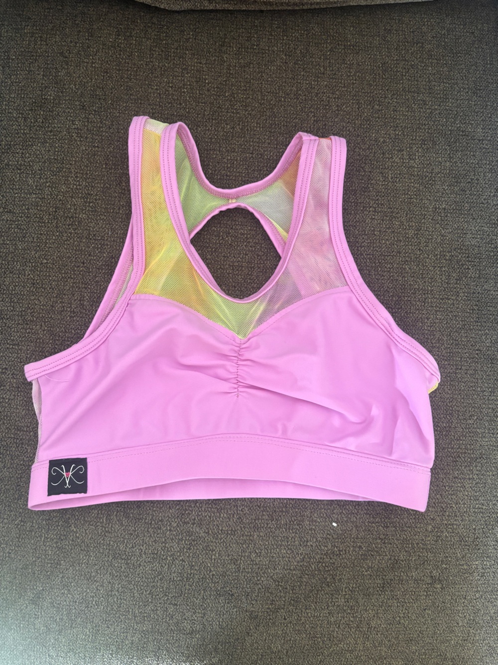 Kandi Kouture lavender Mesh-Back Top